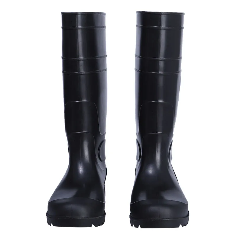 2020 OEM wholesale black cheap safety waterproof pvc work rain boots for men