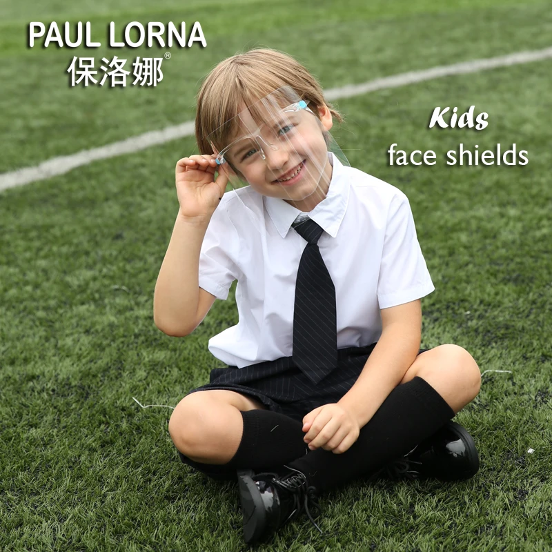 
PAUL LORNA Hot-selling Children Disposable Safety Transparent plastic Face Shield in Stock kid face shield baby face shield 