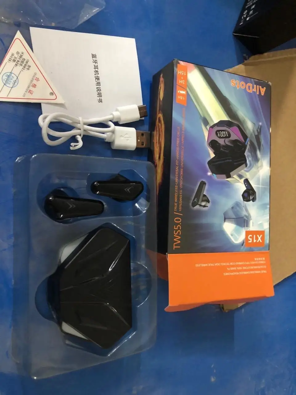 Hot Sale X15 Tws Gaming Earbuds 65ms Low Latency Tws BT Earphone With Mic Game Fone Blue tooth Headphones Wireless Headset