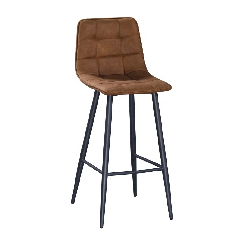 Modern Luxury Metal Nordic Kitchen High Bar Chairs Contoured Back Bar Stool For Bar Table Home Furniture