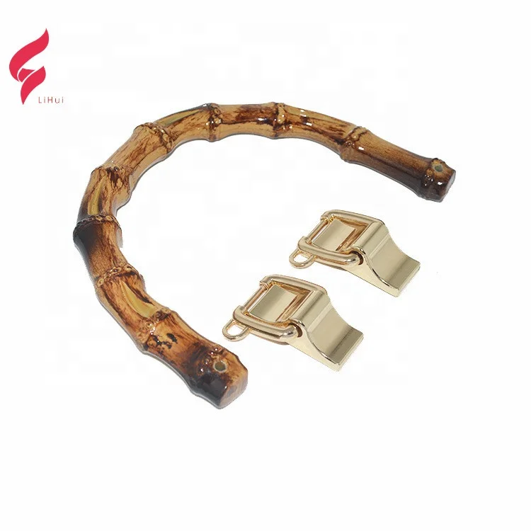 Pattern Women Top Handle Handbag Bag Handles High Quality Resin Material Bamboo Eco-friendly SGS Handbag Handle Acceptable