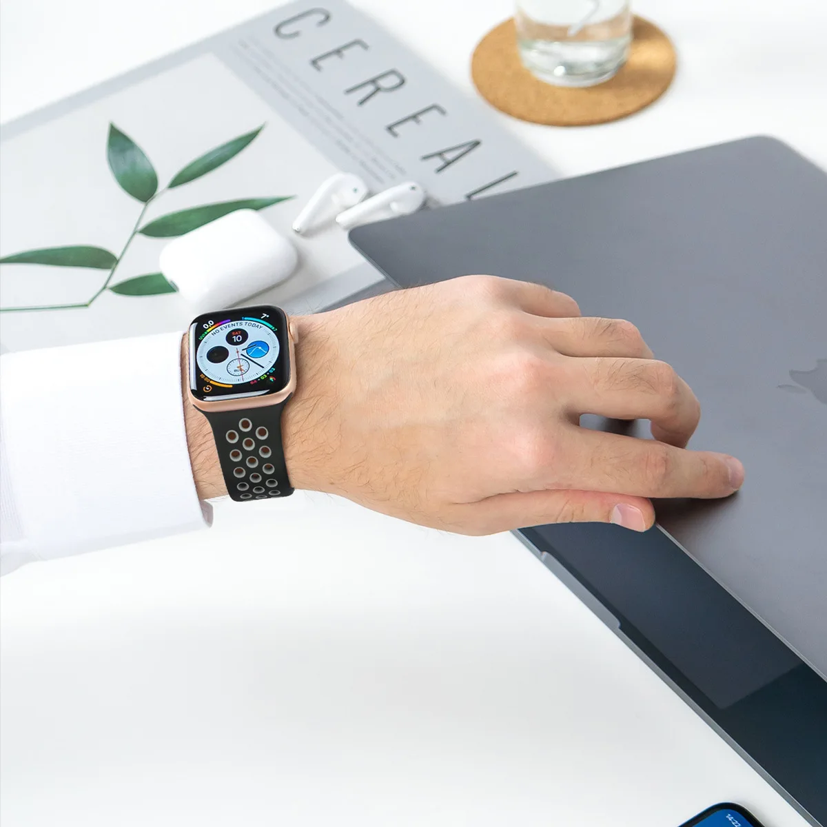 Силиконовый ремешок для часов apple watch оригинальный силиконовый резиновый серии