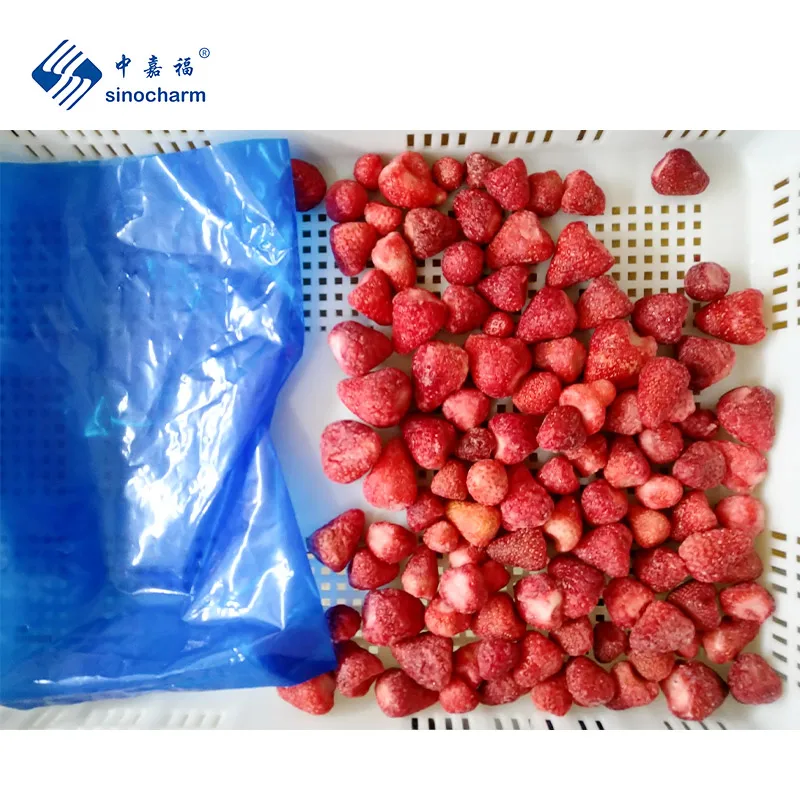 Sinocharm BRC вкусная замороженная целая клубника 500 г упакованная Клубника Iqf для продажи