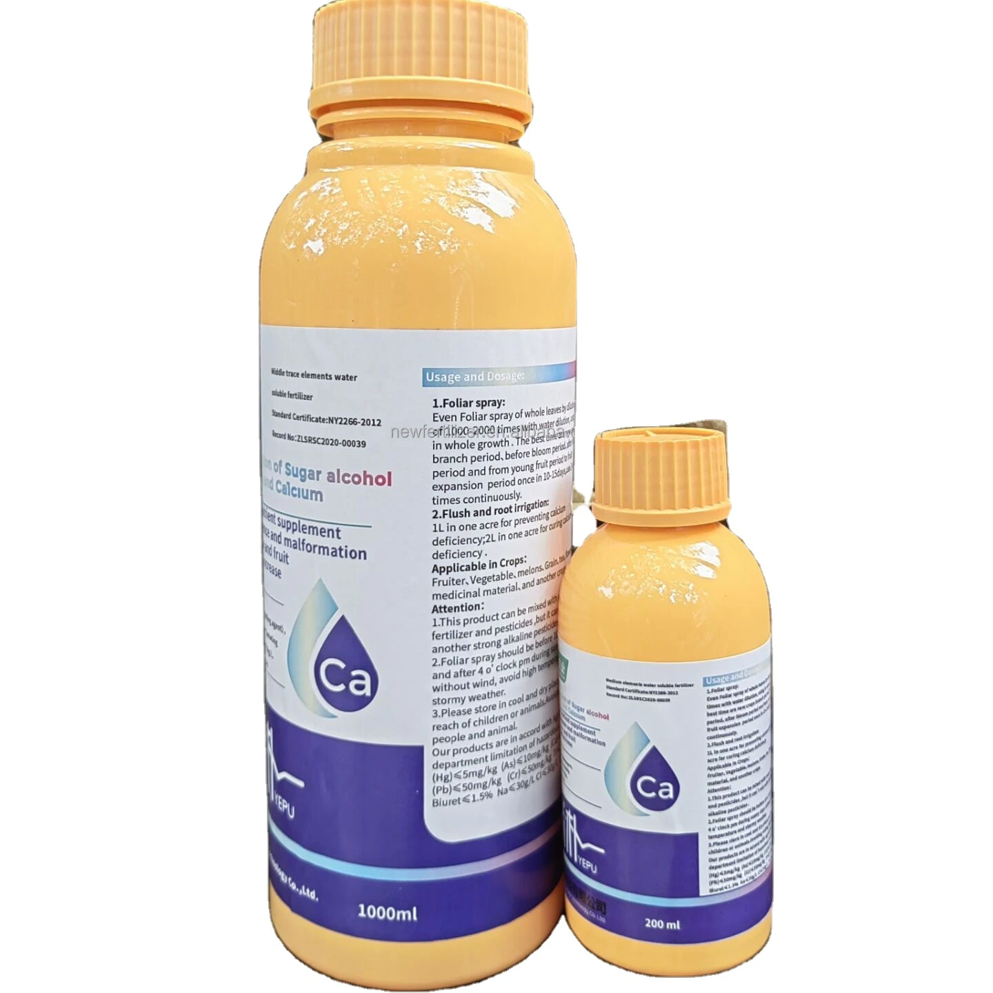 China manufacturer oem package label anti blossom end rot liquid spray calcium foliar fertilizer for watermelon