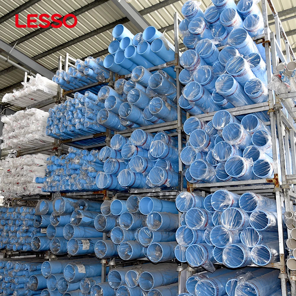 LESSO Long Service Life low friction Sanitary 50 90 110 160 250 280 400mm plastics pvc-u white blue pipe