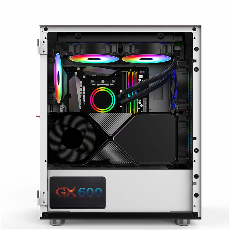 Корпус компьютера башня ПК части с полностью металлической платой V650 Красивая Белая Средняя башня MEIJI или OEM,MEIJI или OEM Настольный аудио, usb запас