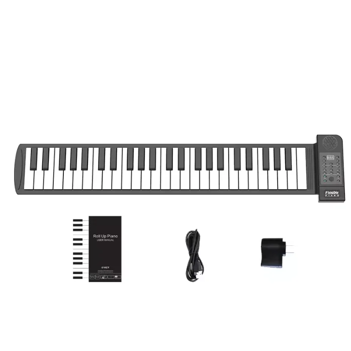 61-Keys Electronic Organ Roll-Up Piano