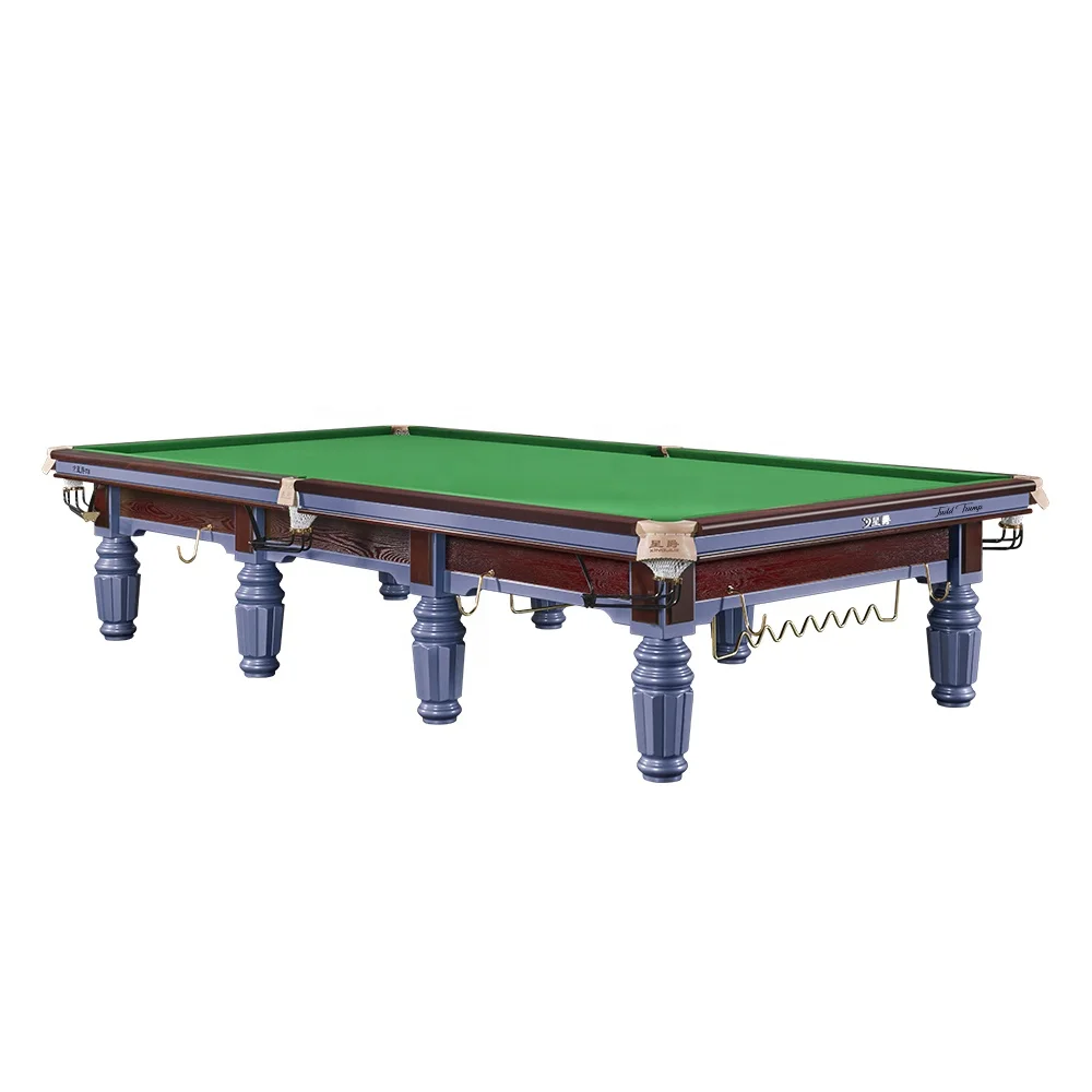 Full Size Slate Snooker Table 12ft Professional Solid Wood English Billiard Snooker Pool Table with Accessory