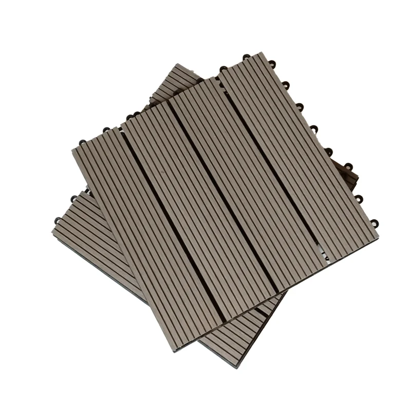 Cheap Manufacturer Exterior Wood-Plastic Composite Deck Tiles 30*30CM WPC Garden Terrace Floor Outdoor Interlocking Tile
