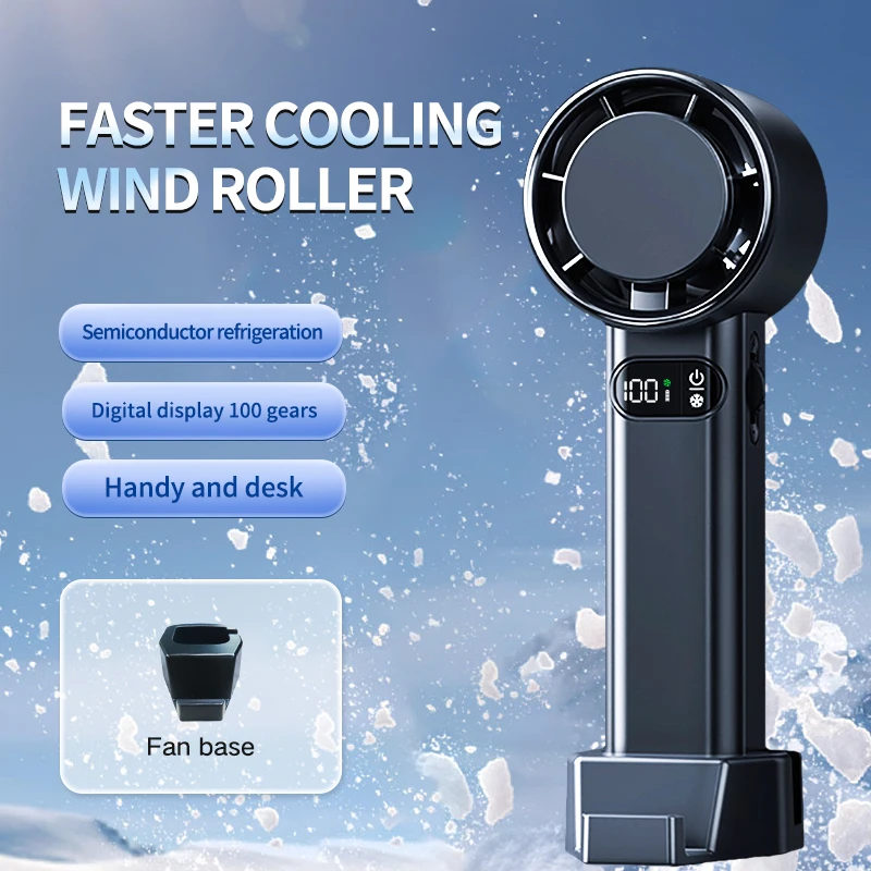 IMYCOO High Speed Rechargeable 4800mAh Cooling Portable Turbo Handheld Fan Hot Sale Wireless Digital Hand held Pocket Mini Fan