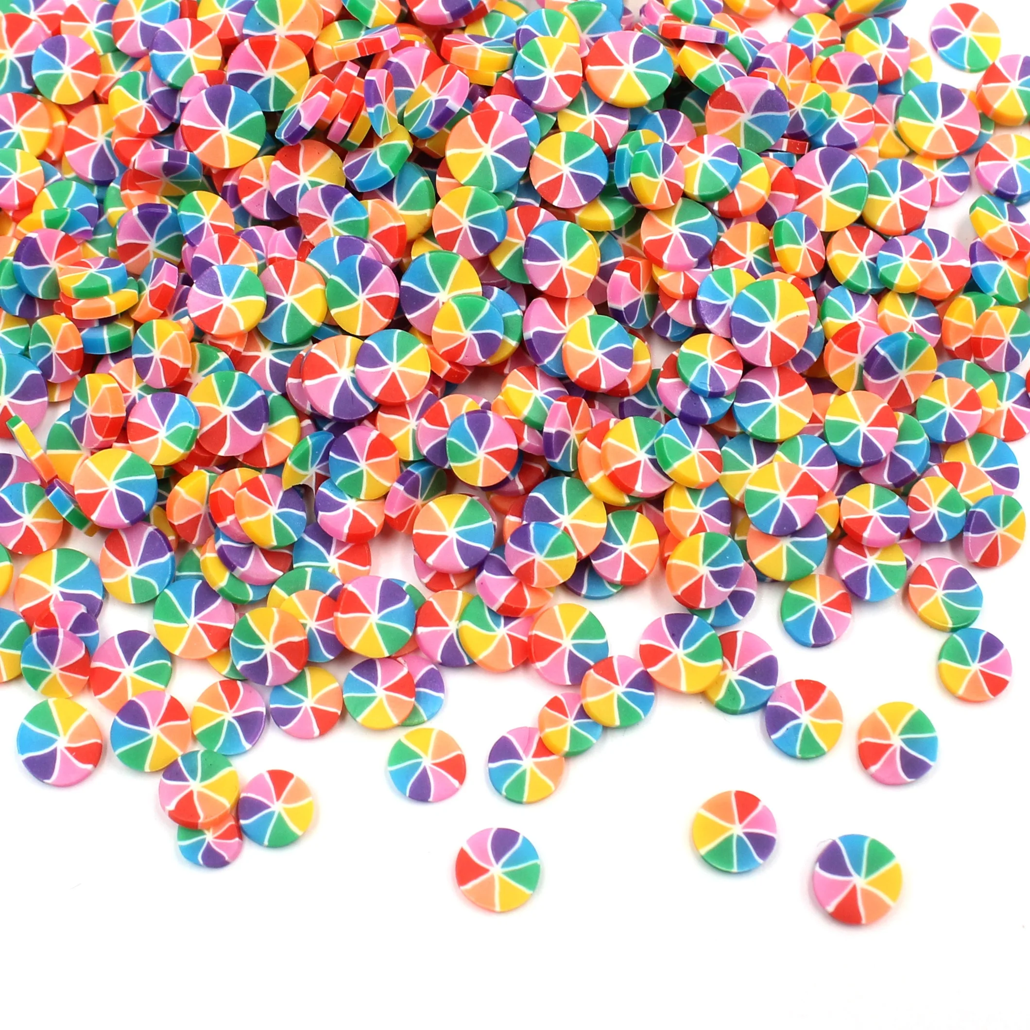 
Hot Selling 5mm Soft Pottery Supply Colorful Candy Slices Polymer Clay Sprinkles for Slime Crafts Making 