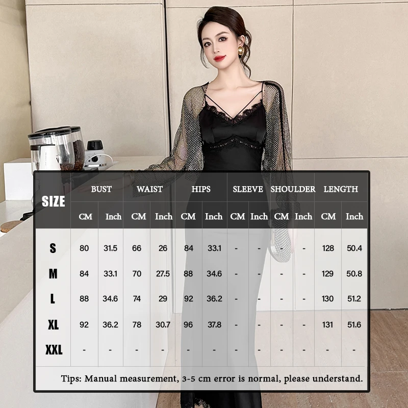 ZYHT 9660 Long Sexy One Piece Cami Black Satin Lace Luxury Elegant Party Formal Mermaid Gowns Prom Evening Dresses for Women