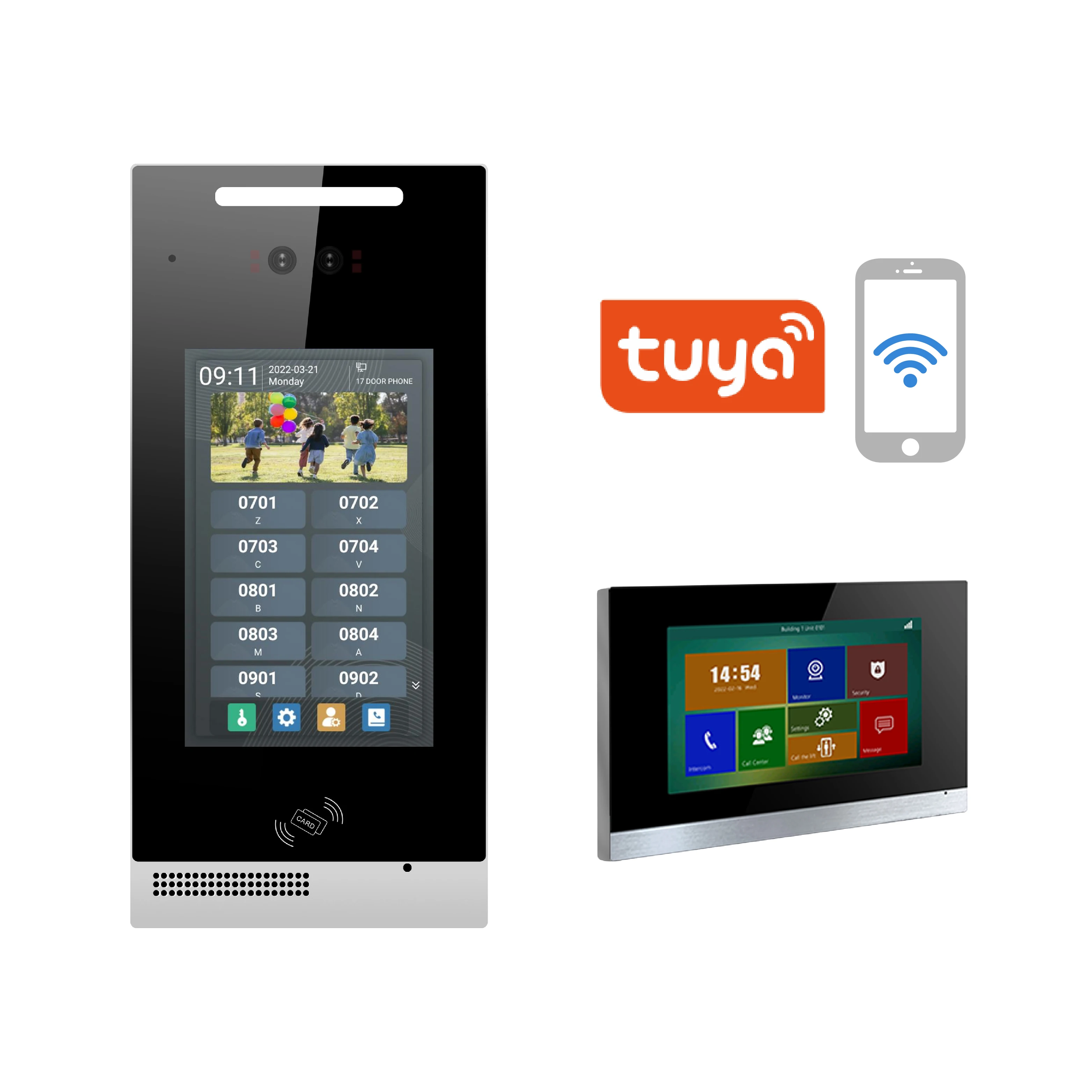 High quality home security video intercom tuya intercom system apartment ip video intercom system tuya