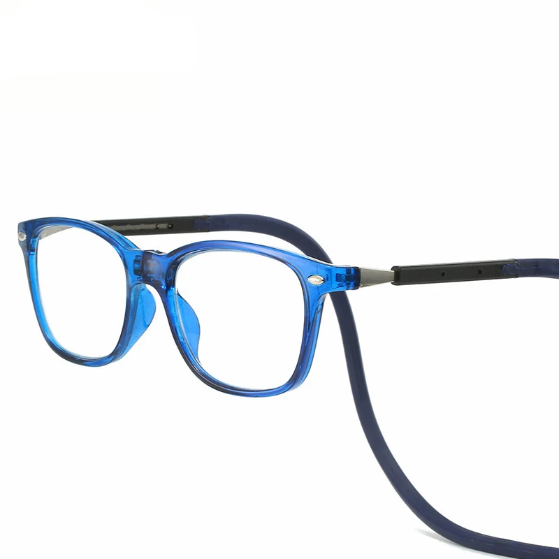 Portable Hang on neck Design Adjustable Silicon arms Reading Glasses