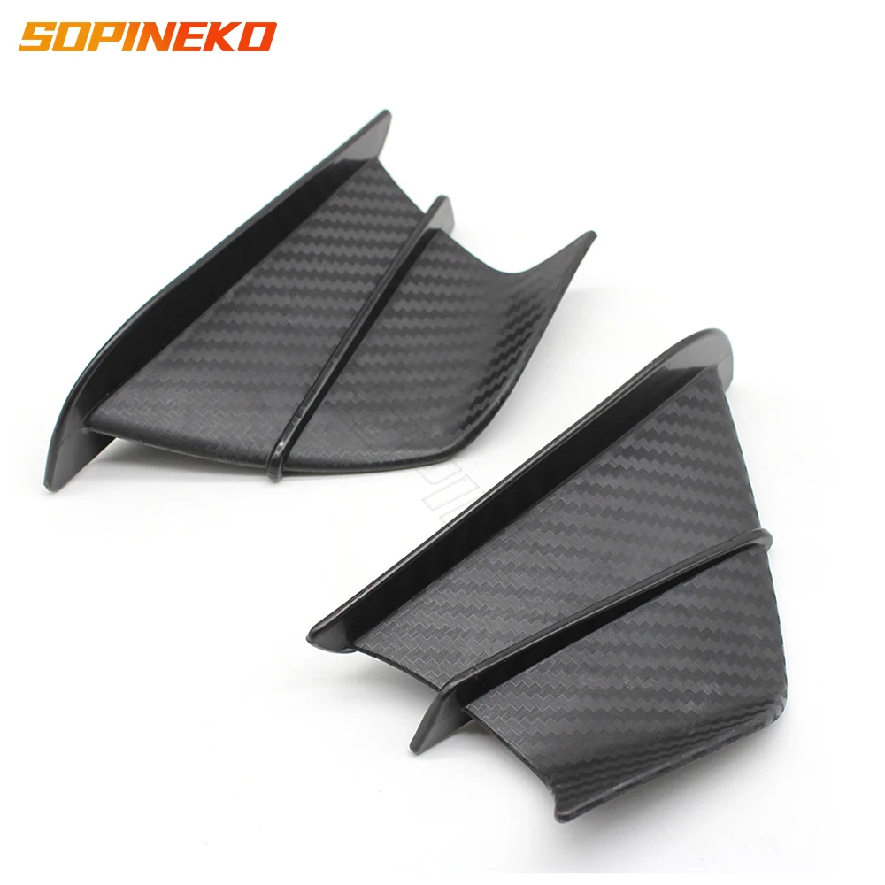 Wholesale ABS Universal Carbon Fixed Fairing Side Wing Fixed Spoiler Aerodynamic Winglet Wing for Ducati Kawasaki Yamaha Honda