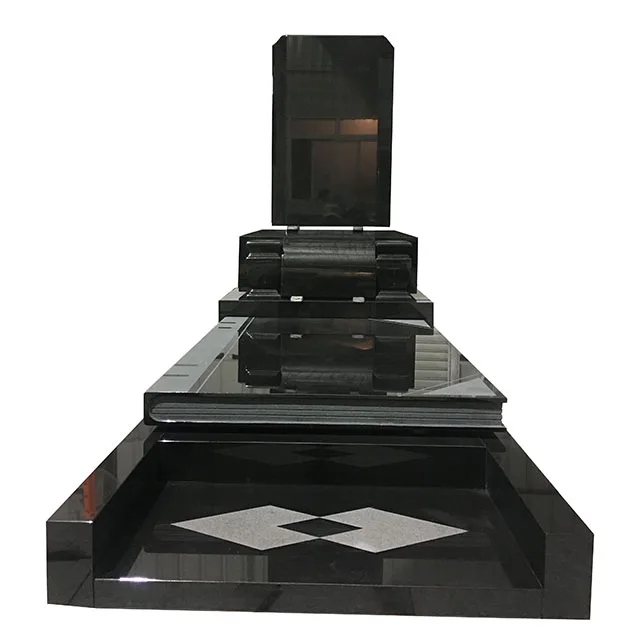 Европейская синяя гранитная надгробия Bahama с статуей