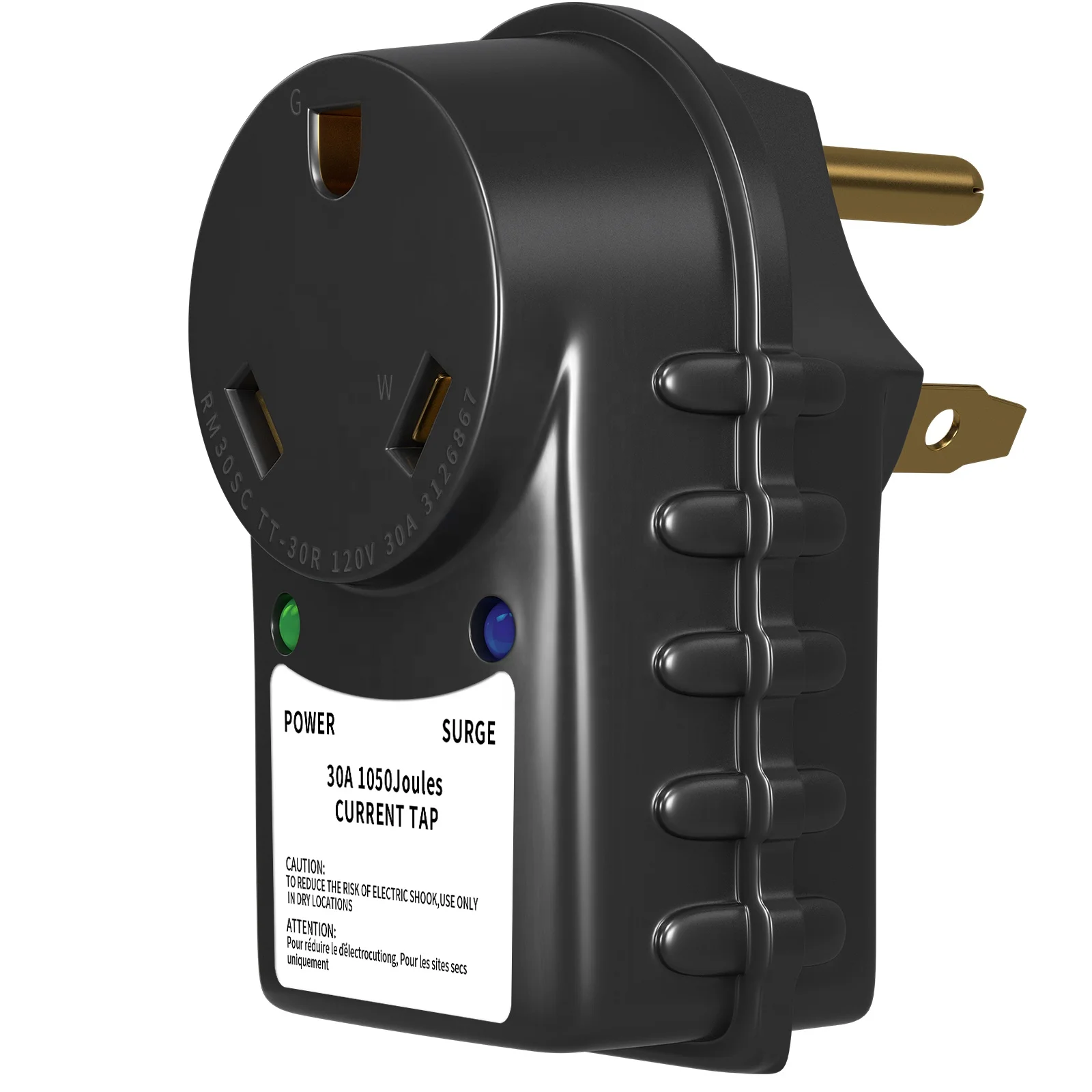 RV Surge Protector 30 Amp - Power Adapter with Integrated Surge Protection - ETL Listed 30 Amp Surge Protector for RV