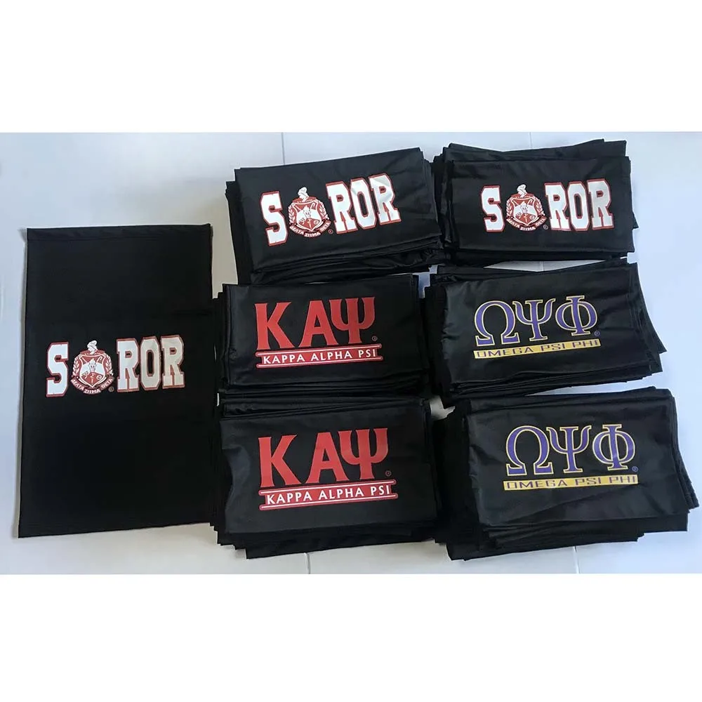 Оптовая продажа Оригинальный шарф Omega Kappas Alphas Phi Beta Zeta Delta AKA Sghro для занятий спортом на открытом