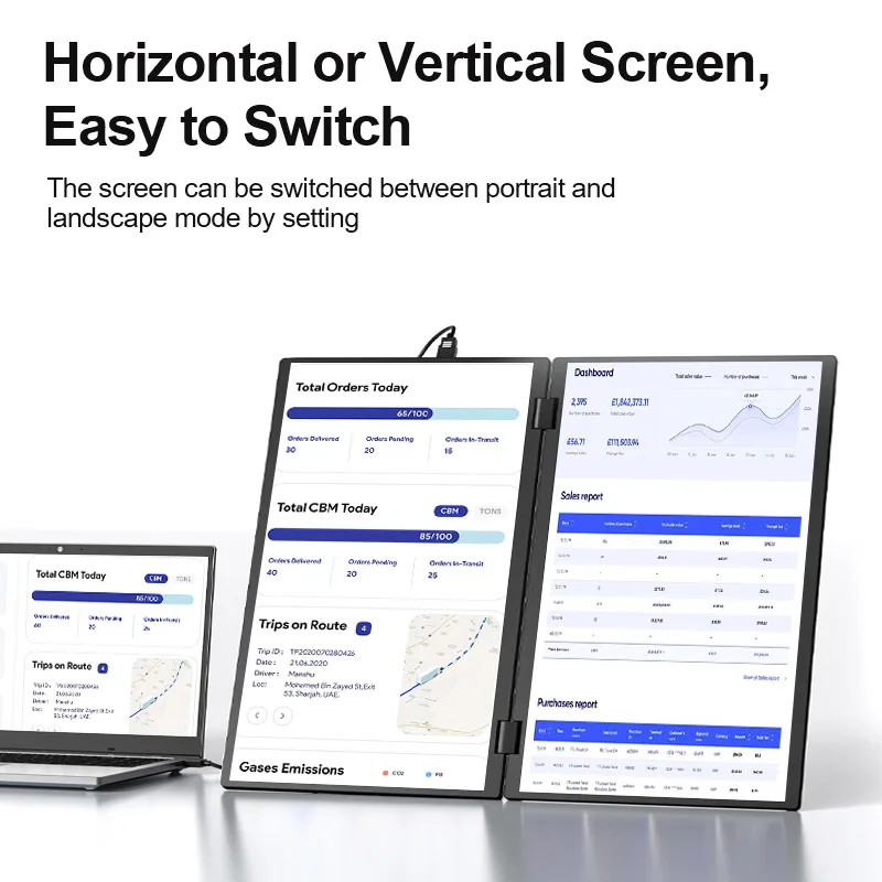 15.6 Inch 1080P Ips Extended Laptop Screen 60Hz Type-C Mini Hdmi Folding Monitor 15.6 Inch Portable Monitor For Laptop