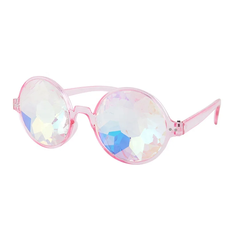 Music Festival Party Rainbow Rhinestone Kaleidoscope Sunglasses Prism Refraction Glasses