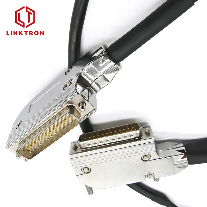 DSUB 25 metal hood RS232 Serial D-sub 1.5m Male 25 Pin To Female Db25 Parallel Centronics Cable