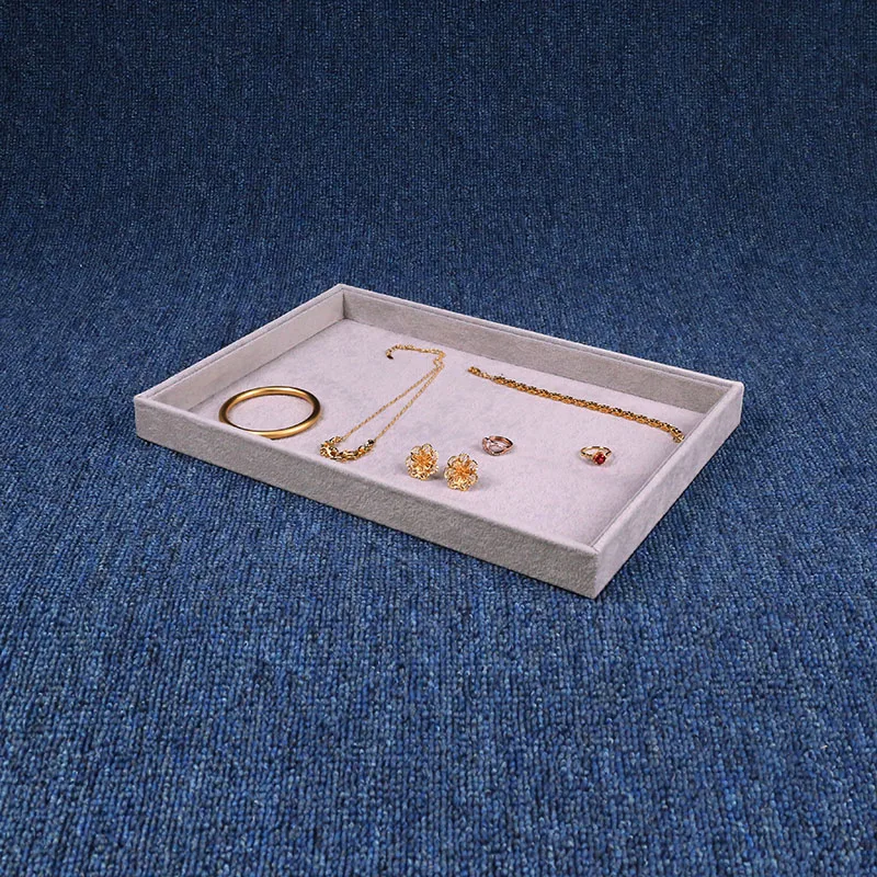 New Arrival High Quality Accept Customize Logo Large Capacity Velvet Material Jewelry Display Tray