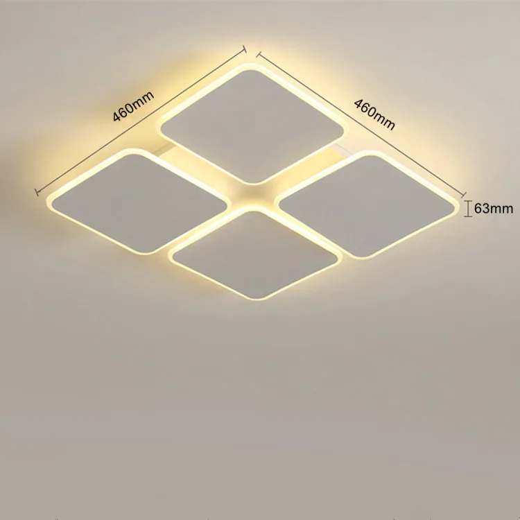 Newest factory hot sale square rings CE RoHS surface mounted CCT adjustable by switch 60W LED flat ceiling light