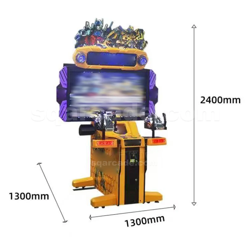 55 Inch Game Zone Standing Transformer Shooting Simulator Token Operated Indoor Arcade Game Simulator Electric Video Game