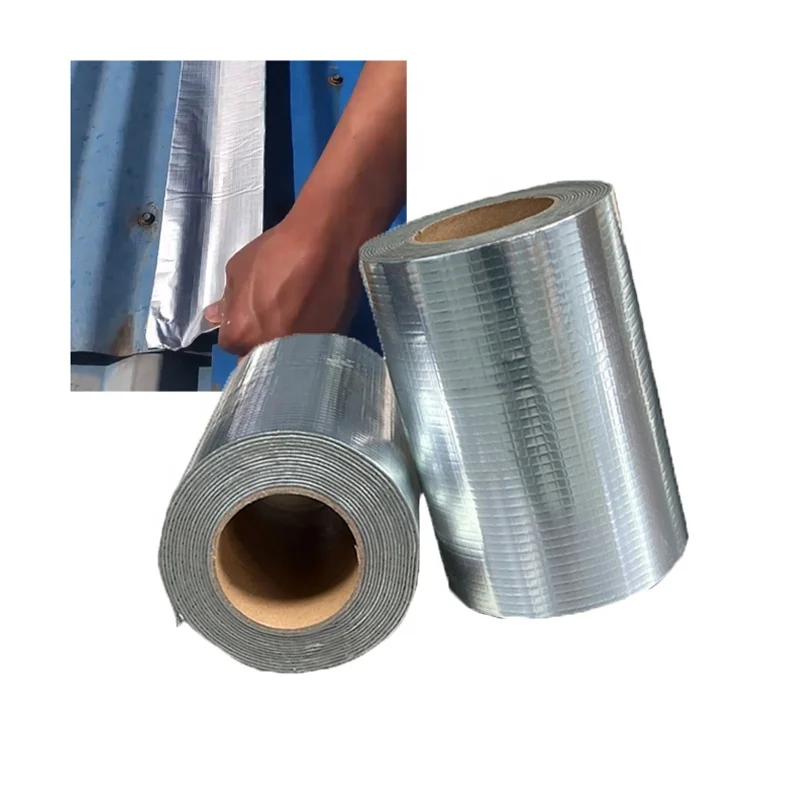 Watertight China Aluminum Foil Terracotta Color Waterproof Permanent Repair Ru Butyl Rubber Tapes Pipeline For Pipe Roofing