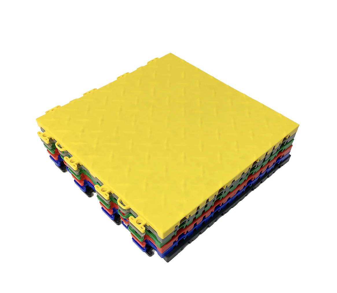 Manufacturer Anti Slip Interlocking solid Garage Floor Tiles Wholesale Plastic Hot sale PP Material Indoor Car Showroom