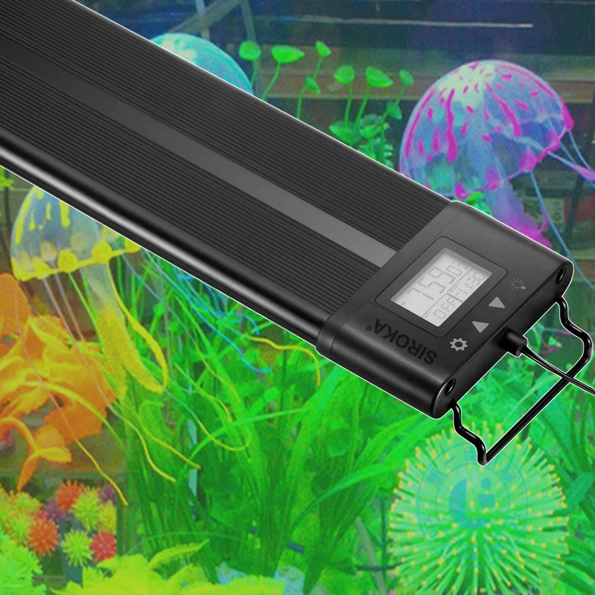120 см LED аквариум аксессуары RGB светодиодные огни водные растения выращивать искуственной травы для декора из водонепроницаемого материала Коралловый