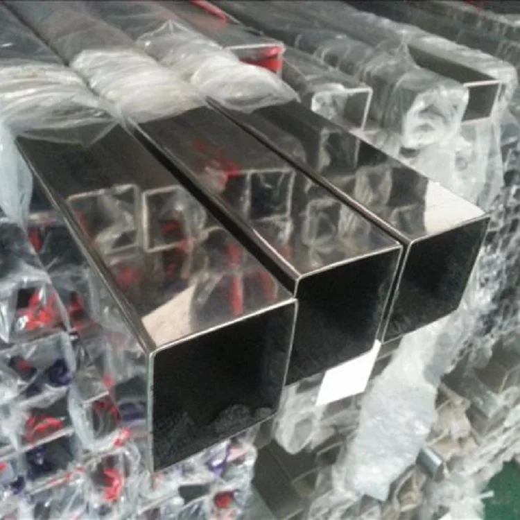 Square Rectangular Pipe SUS 201 304 316 316L Welding Seamless Stainless Steel  Polished Hairline 8K Decorative