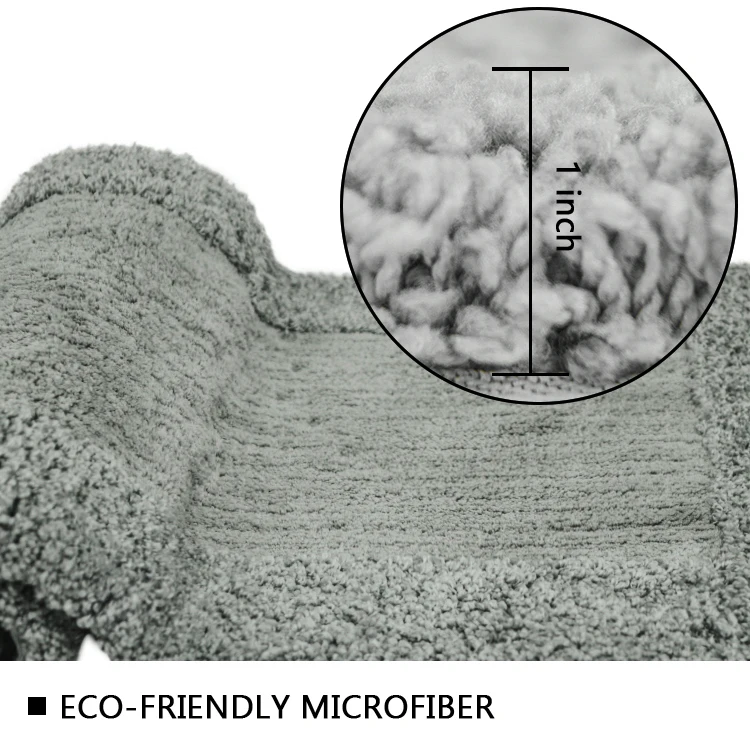 
China High Quality Comfortable Shaggy Tufting Bathroom Mat Set 