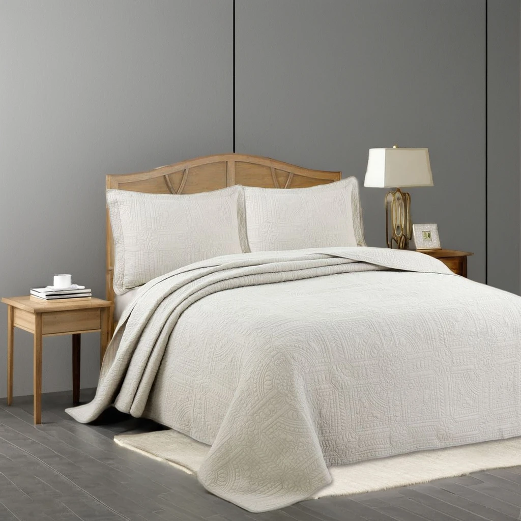 Besta Manufacturer Professional Hot Sales In Eastern Europe Quilted Bedspread Pillowcase Cover Bedding Set For Hotel Wedding