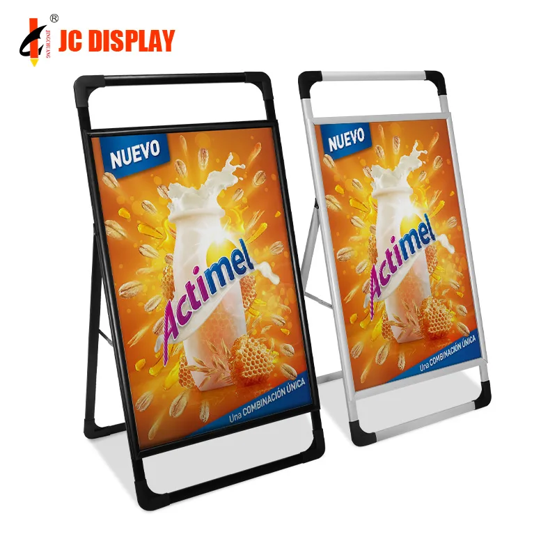 Aluminum a Frame  Single Side Handle Poster Stand  Frame Floor Sign Stand Snap Frame A-Board Pavement Sign Portable Banner Stand