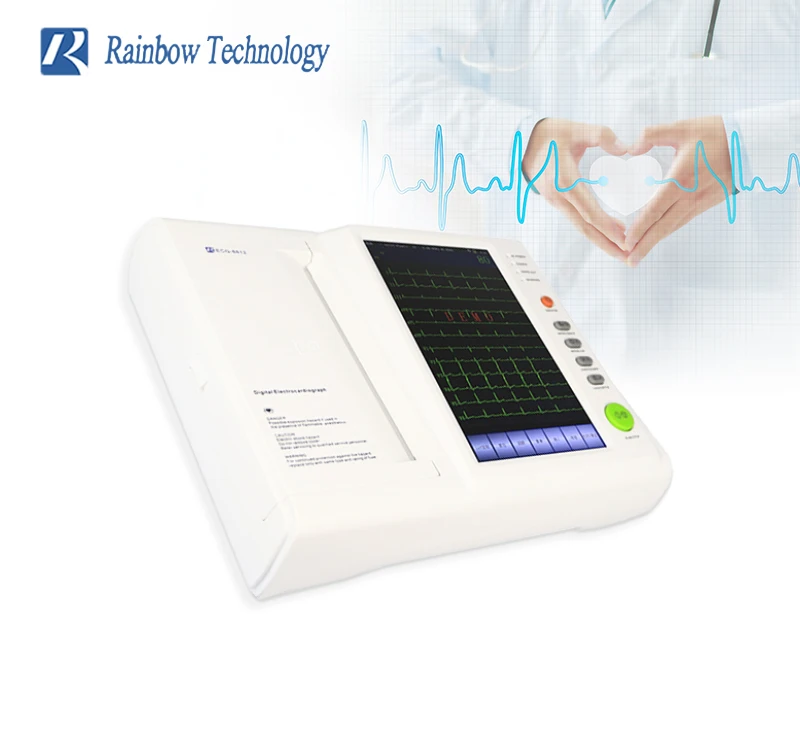 Digital Hospital Electrocardiograph Touch screen 12 lead Clinical Analytical Instruments ecg ekg machine