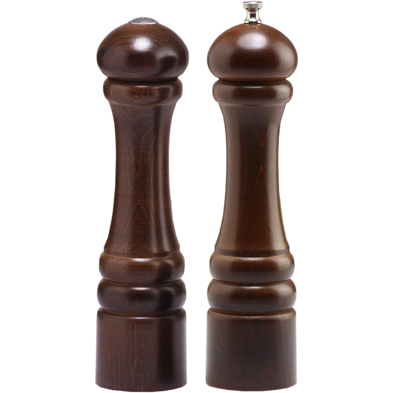 Adjustable Coarse Wood Pepper Mill and Wooden Salt Grinder Kitchen Essentials Cooking Gadgets Made From PC and Glass