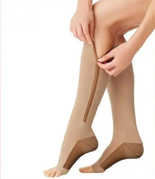 Best Graduated Medical Compression Calcetines Socks Fit for Nurses, Varicose Veins,Post-surgical With Zipper