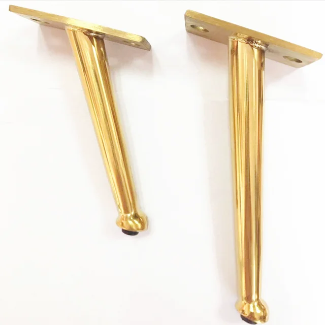 Cheap Cylindrical Metal Furniture Chrome-Plated Iron Non-Slip bed sofa leg