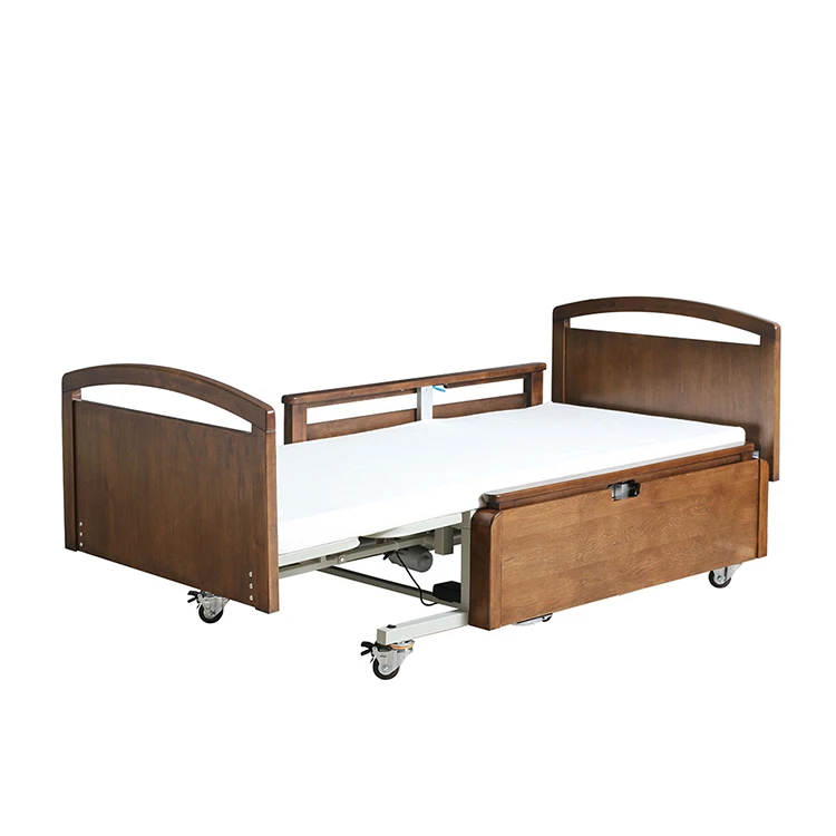 2021 High Quality 3 Function Motor Ultra-Low Home Care Nursing Bed
