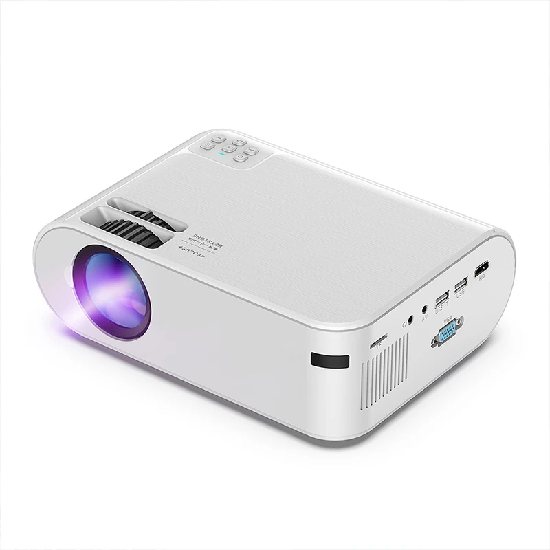 2022 Newest Asher P62 LED Projectors 4000 Lumens LCD Technology Mini Portable Video Beamer Home Theater Video