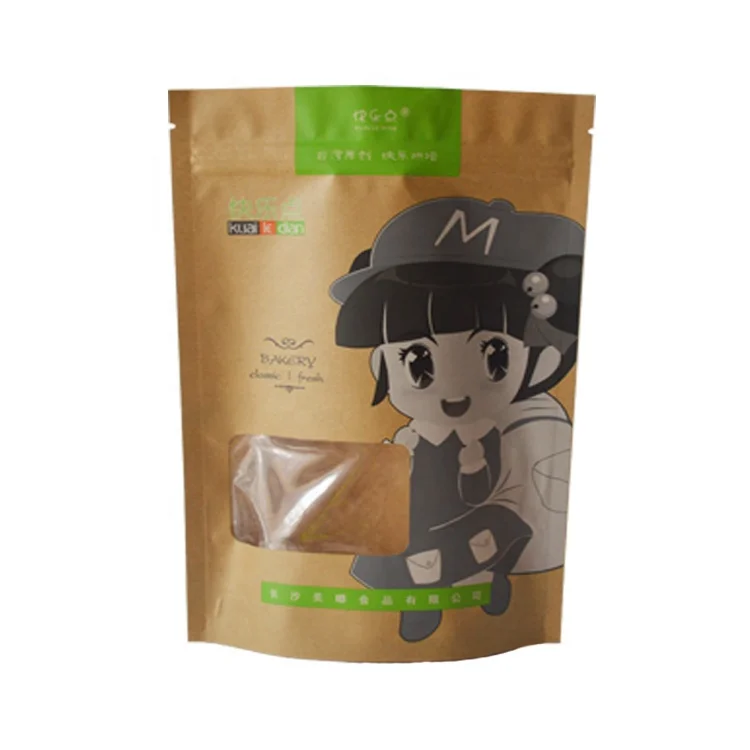 
Clear Window OEM Customized High Quality Printed Biodegradable Paper Bag 