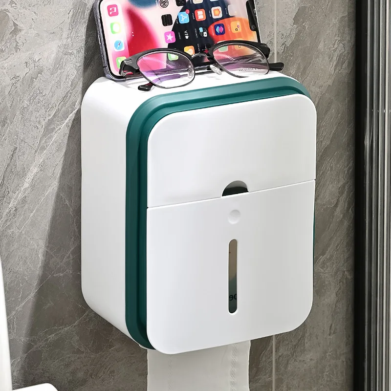 Kitchen Bathroom Plastic Tissue Box Wall Mounted Manual Fold Hand Towel Napkin Paper Towel Dispenser