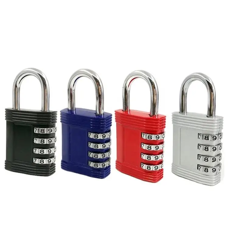 cheap door Gym Lock 4 Digit Security Lock Zinc Alloy Slide Card The  gembok Padlock
