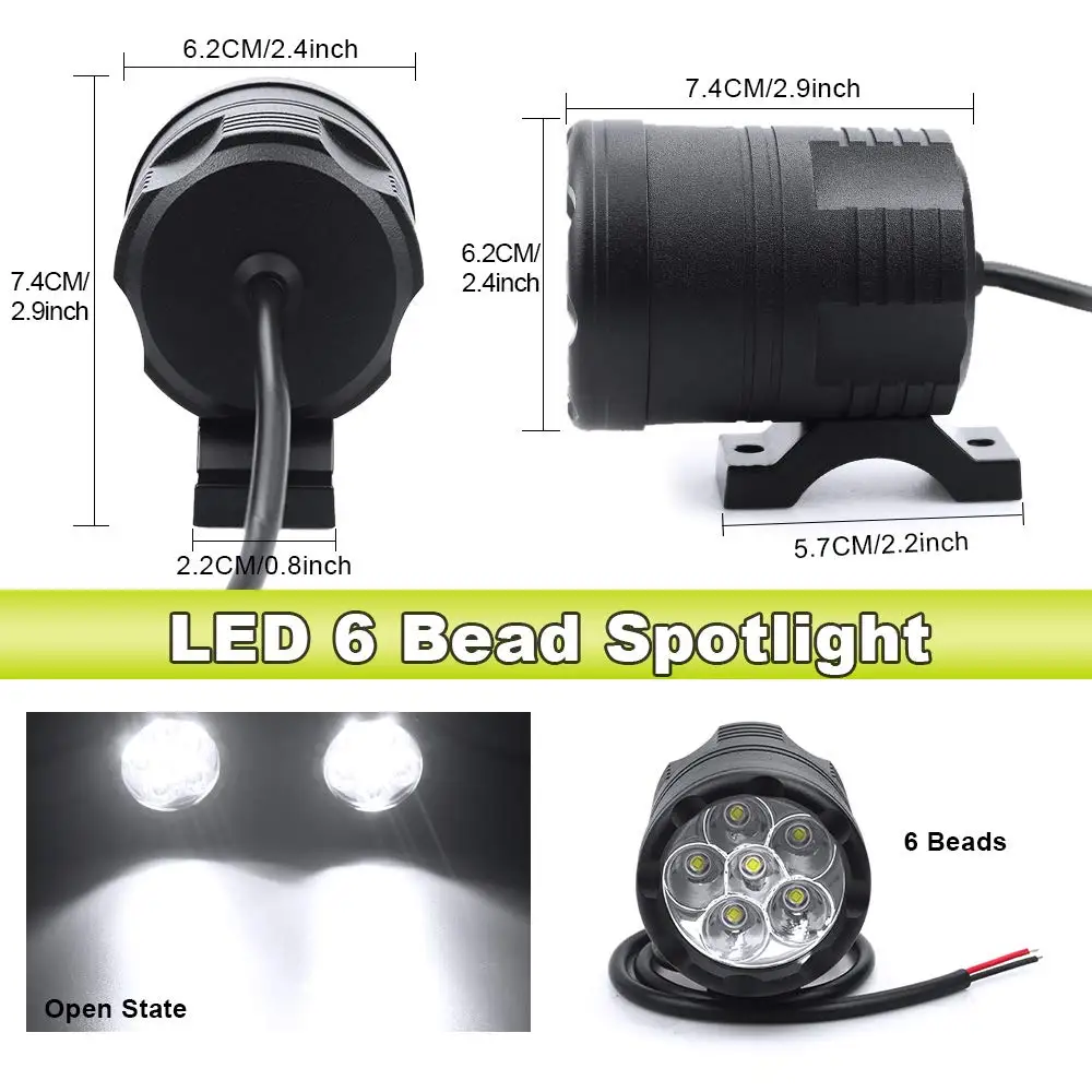 Motorcycle LED Headlight Spotlight for  R1200GS  F800GS F650 K1200S LED Auxiliary  LED   Lamp 12V