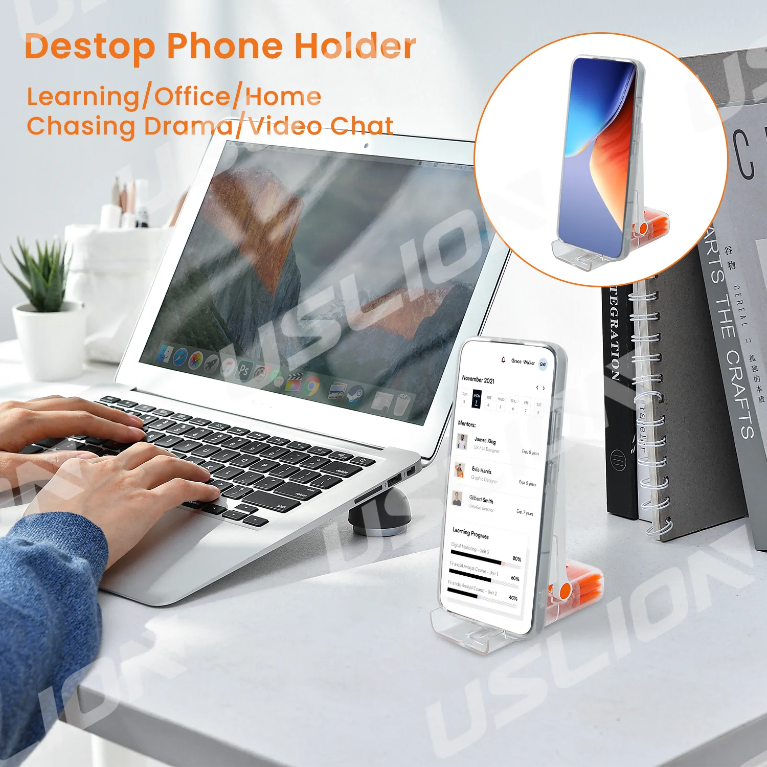 USLION 8-in-1 Multi-Functional Earphone Headphone Phone Cleaner Tools Portable Keyboard Cleaner Cleaning Pen Kit With Soft Brush