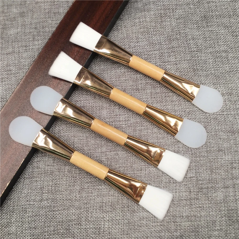 Custom Logo Facial Double-ended Mask Brush Soft Hair Facial Mud Mask Brush for Beauty Salons