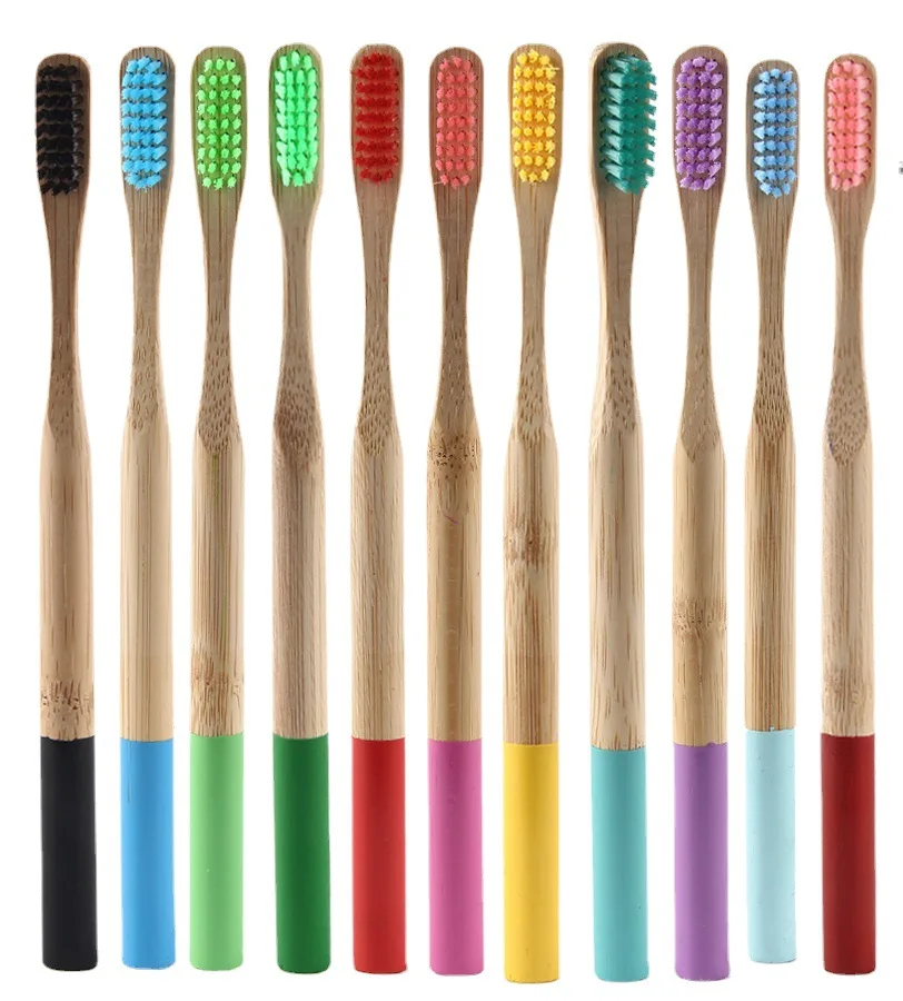Частная эко-дружественная биоразлагаемая зубная щетка, Бамбуковая зубная щетка