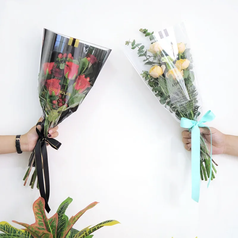 Flower-Shaped Sleeve Bopp Multi-Branch Bag New Arrival Flower Love Code Floral Bouquet Bag