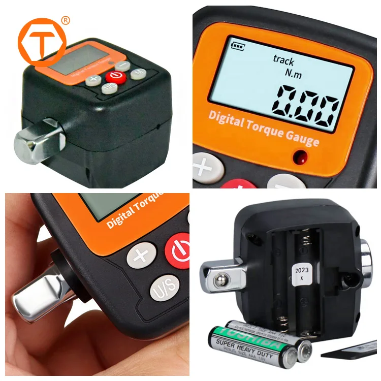 Heavy Duty Precision Torque Gauge Test Meter Tool Large Display Electronic Digital Torque Wrench Adapter for Car Biking